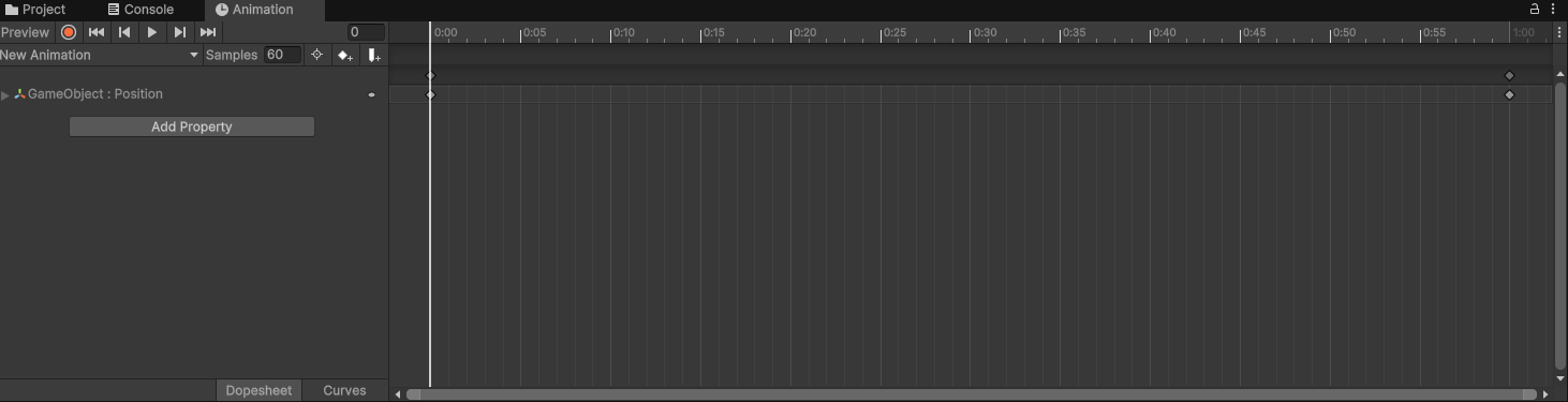 Animacion creada en Unity