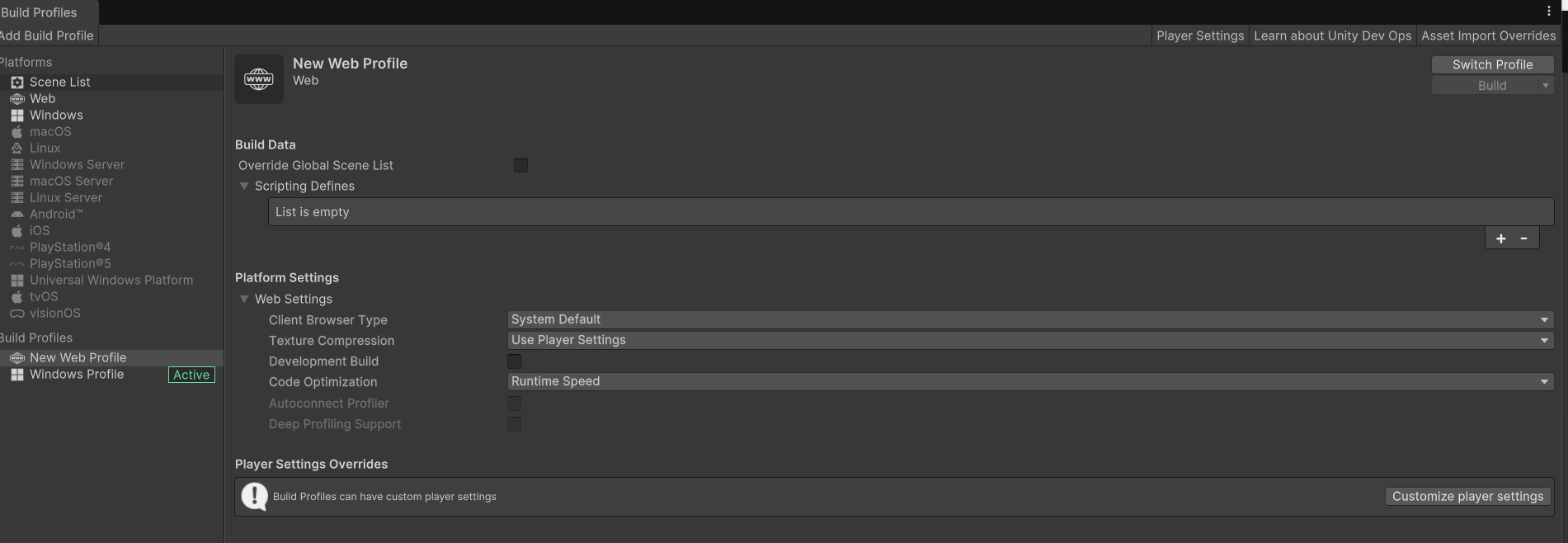 Build Profile 5