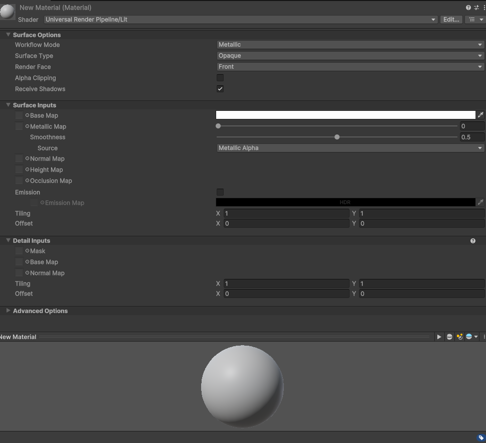 Creación de un material en Unity